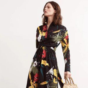 KITRI PHOENIX FLORAL TIE WAIST SHIRT DRESS SIZE 6